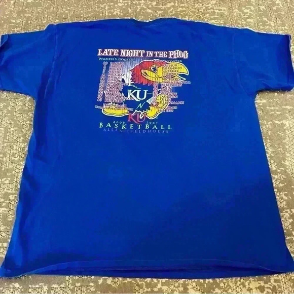 Kansas Jayhawks 2006 Late Night Short Sleeve size 2XL color Blue - Picture 4 of 6